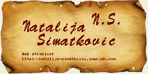 Natalija Simatković vizit kartica